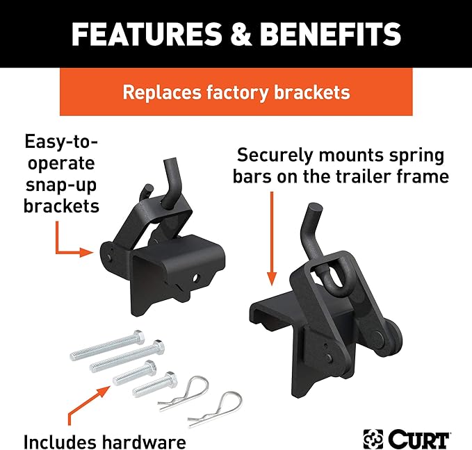 CURT 17208 Replacement Weight Distribution Hitch Hookup Brackets