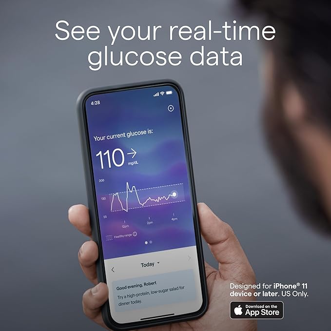 Lingo Continuous Glucose Monitor (CGM) App. Made by Abbott. Know The Impact of What You eat. 1 Lingo biosensor Lasts up to 14 Days. Designed for iPhone 11 Device or Later. US Only.
