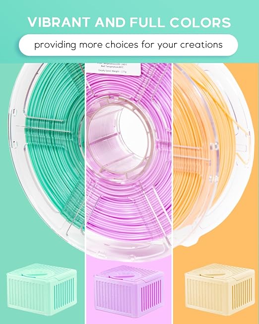 PLA Filament 1.75mm 1kg Green Pastel 3D Printer Filament - Mint Green PLA