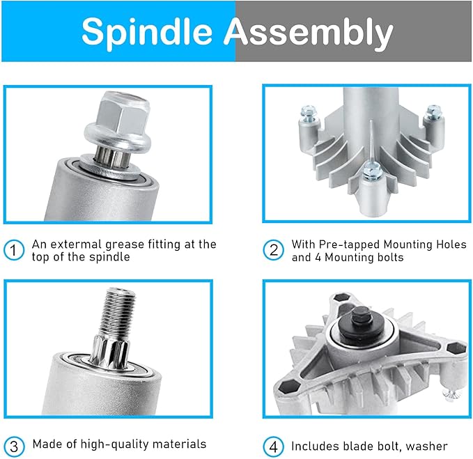 130794 532130794 Spindle Assembly Fits for Husqvarna Craftsman AYP Riding Mowers Tractors 36" 38" and 42" Deck 285-456 LT1000 CT130 CTH150