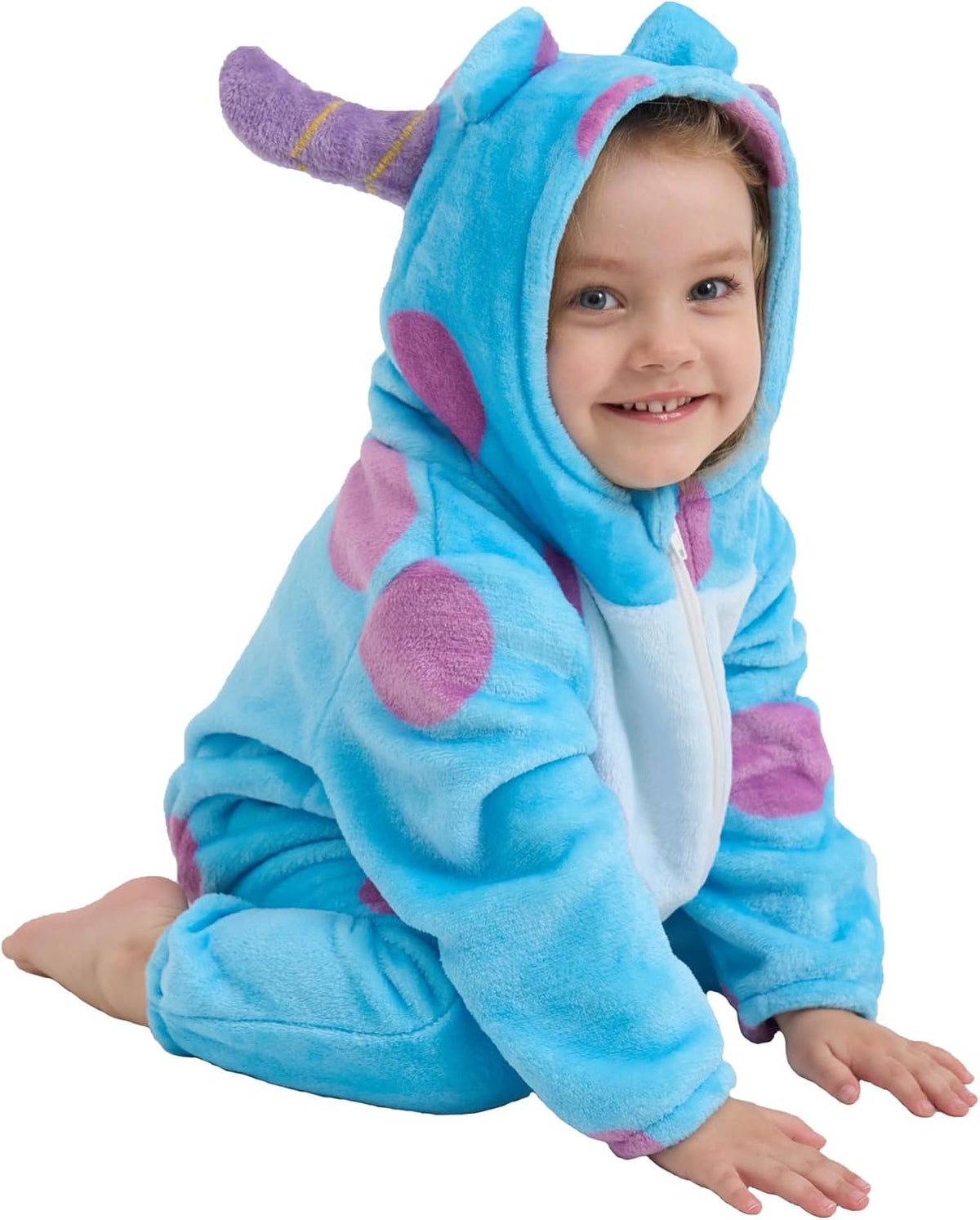 Unisex Baby Animal Onesie Pajamas,Infant Flannel Halloween Cosplay Costume, Toddler Christmas Homewear/Sleepwear ( Size 6-12 months)