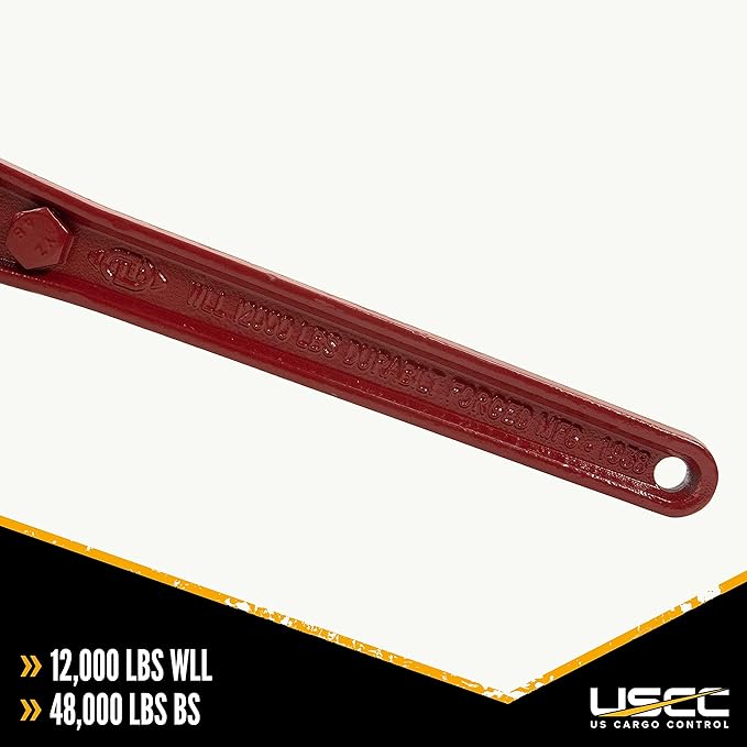 Heavy Duty Ratchet Load Binder for 38" Grade 70 Chain (Working Load Limit: 12,000lb)