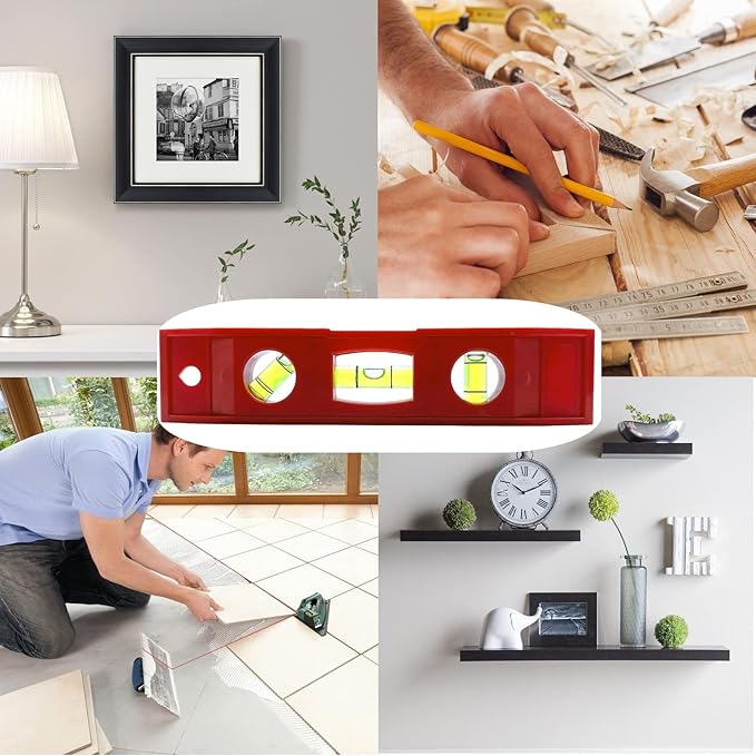 3 PCS Magnetic Torpedo Level, 6 Inch 4590180 Bubbles, Shock Resistant Magnetic Level Tool for Measuring