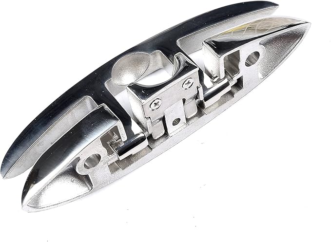 ISURE MARINE Boat Folding Cleat 6" Flip-up Heavy Dock Cleat Marine Grade 316 Stainless Steel