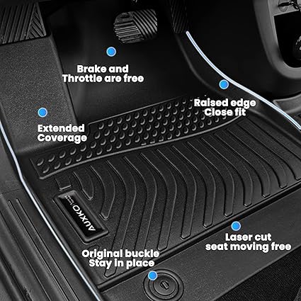 All Weather Cargo Mat Fit for Kia NIRO 2023 2024 2025(Not for PHEV or EV) TPE Rubber Cargo Liner Set NIRO Accessories All Season Guard Odorless Anti-Slip Trunk Tray Black