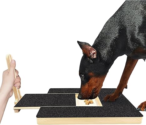 Dog Nail Scratch Board, Dog Scratch Board with Treat, Nail Scratcher Board for Dogs, Pull-Out Dog Nail File Board, Dog Nail File Board Scratch Pad, Nail Care Grooming Board for Dogs