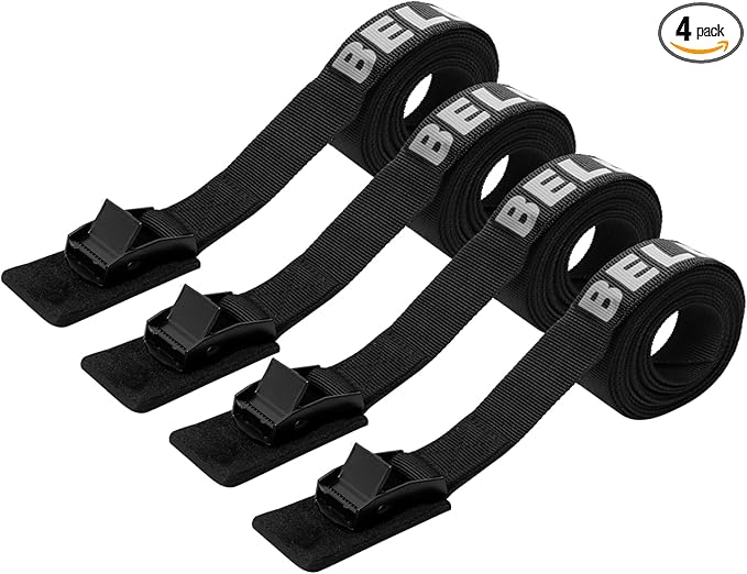 Tie Down Straps with Cam Buckle, Lock Hook Padded Lashing Strap 2765 Lbs Break Strength for Cargo, Motorcycle, Truck, Boat, Dirt Bike, Mattress, Cooler Kit(1" x 12')