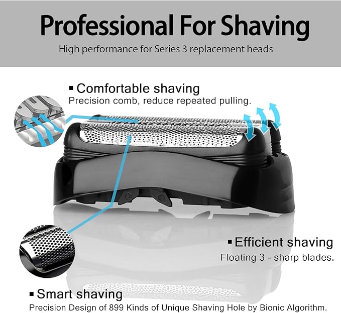 32B S3 Electric Replacement Shaver Head Accessories Compatible with Series 3 Shaving Razor Head, Compatible with S3 3040s 3000s 3050cc 3010s 3070cc 3080s...