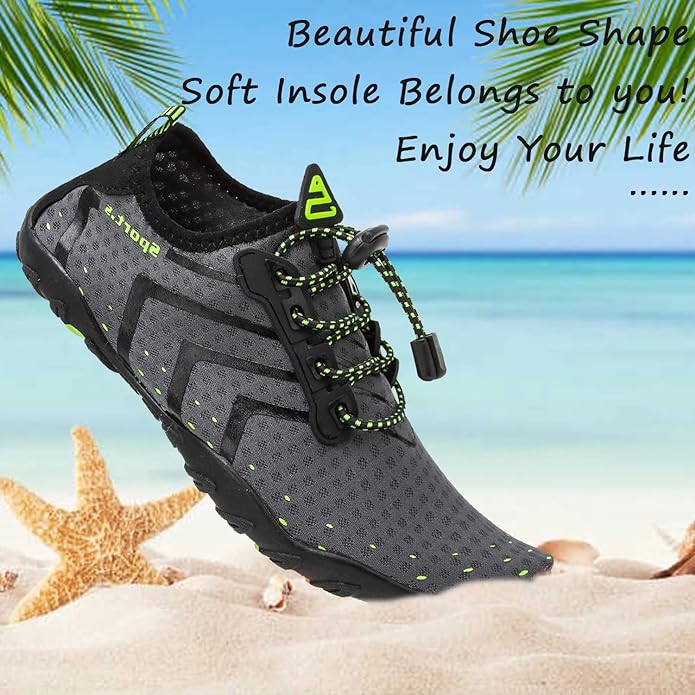 YALOX Water Shoes Men's Women's Swim Shoes Outdoor Beach Barefoot Quick-Dry Aqua Pool Socks Swimming Yoga Surfing Exercise
