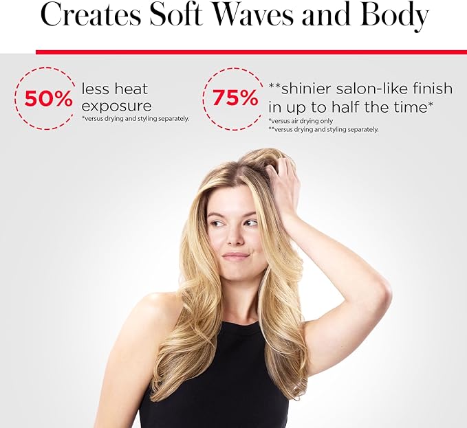 REVLON One-Step Volumizer Plus Hair Dryer and Styler, Enhanced Motor for Less Frizz, More Shine, and Reduced Heat Damage for Salon Style Round Brush for Blowout, Black ( Exclusive)