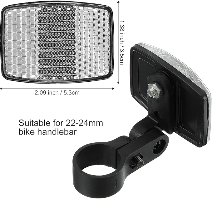 HESTYA 4 Pieces Bike Front and Rear Wheel Spoke Reflectors for Handlebar and Seatpost Bicycle Cycling Safety Warning Reflectors Red and White
