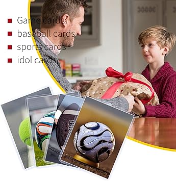 100 Pack 3"x4" Hard Plastic Card Sleeves Top Loaders for Cards, Baseball Card Protectors Hard Plastic, for Baseball Card, Game Cards, Trading Card, and So on