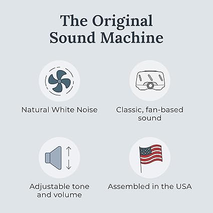 Yogasleep Dohm (WhiteGray) The Original White Noise Machine, Relaxing Natural Sound from a Real Fan, Sleep Aid Noise Cancelling For Adults Baby, Office Privacy Meditation, Baby Registry