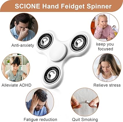 SCIONE Fidget Spinner Toy 1 Pack, Cool Fidget Spinners for Kids Adults, Sensory Fidgets Toys Anxiety Relief for ADHD Autism Easter Birthday Gifts Classroom Prizes for Boys Girls