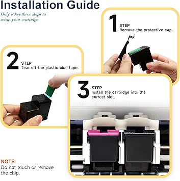 67XL Ink Cartridge Compatible for HP 67XL Ink Cartridges Black Color Combo Pack Compatible for HP Ink 67 Fit for DeskJet 2700e 2855e 2755e 2700 4155e 2734e 4100e Envy 6055e 6000 6455e Printer