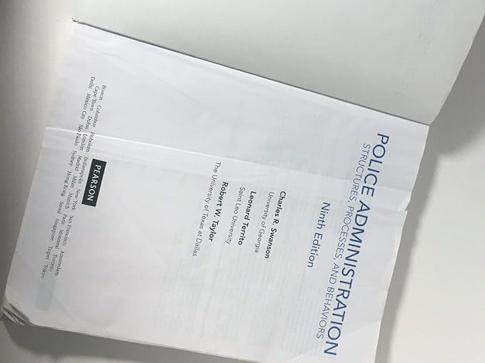Police Administration: Structures, Processes, and Behavior