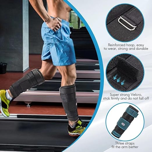 Adjustable Ankle Weights for Men Women, Walking Weights for Strength Training Exercises, Removable Leg Wrist Weights for Resistance Endurance Workouts Fitness (22LB A Pair)