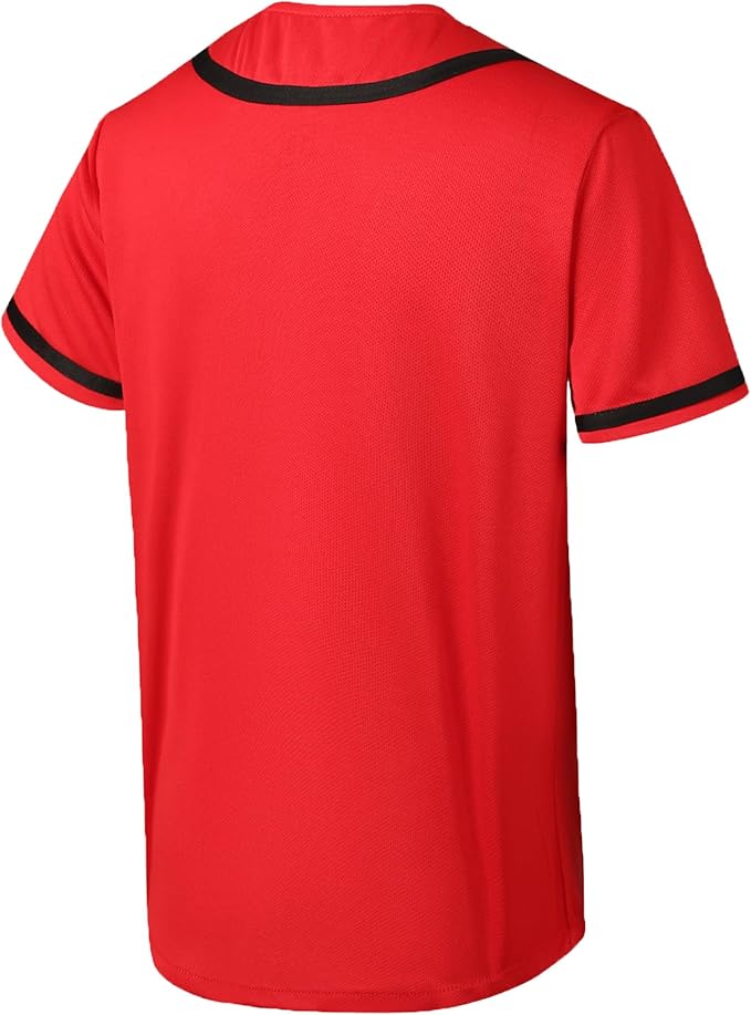 Baseball Jersey for Men Women Blank Sports Uniforms Button Down Plain Shirts Short Sleeve