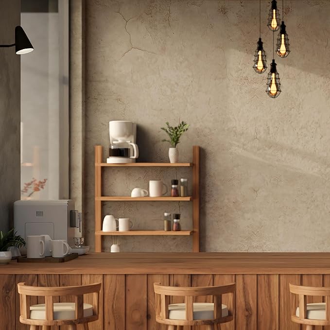 WADILE Beige Concrete Wallpaper 15.7 in 118 in, Cement Contact Paper 3D Matte Textured, Wall Paper Pull and Stick Self-Adhesive Removable