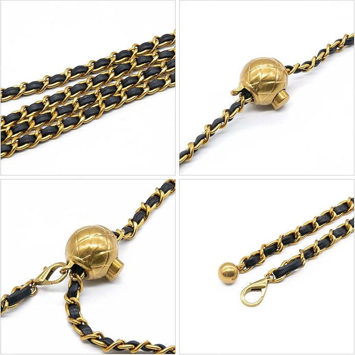 YAMEIZE Women Waist Chain Belt - Adjustable Body Metal Belly Chain for Pants Dresses Trousers
