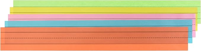 School Smart Ruled Rainbow Sentence Strips, Rainbow ,3 x 24 Inches (Pack of 100)