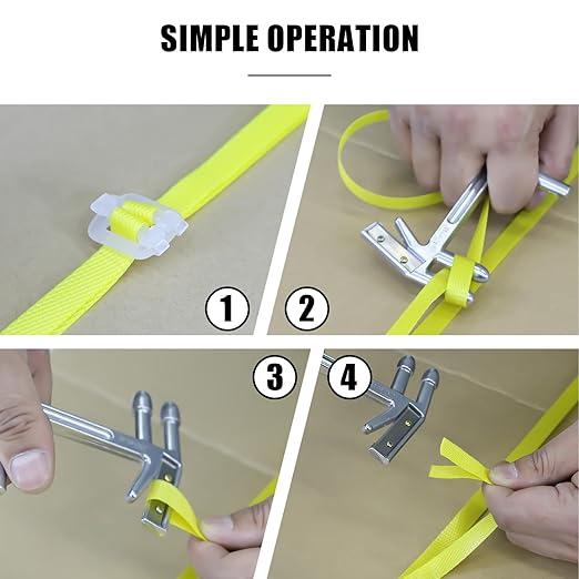 Heavy Duty Banding Strapping Tensioner Cutter Manual Packaging Tools for 12"-34" Width Polyproplyn Poly Strap(Portable)