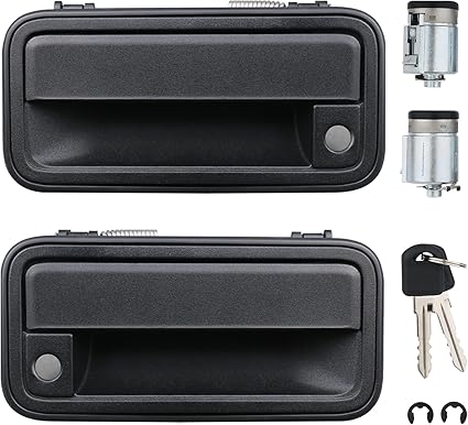 APPERFiT All Metal Exterior Door Handles wLock Cylinders Keys Compatible with Chevy Tahoe Suburban CK1500 CK2500 CK3500 GMC Yukon Replaces 15742229 15742230
