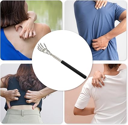VOCOSTE 1 Pc Extendable Back Massager for Bathroom Travel Hotel Black