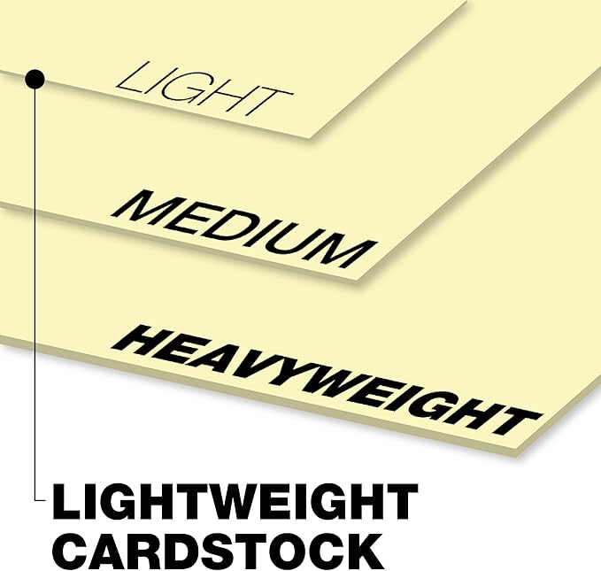 Springhill 8.5” x 11” Canary Yellow Colored Cardstock Paper, 67lb Vellum Bristol, 147gsm, 250 Sheets (1 Ream) – Premium Lightweight Cardstock, Vellum Printer Paper with Textured Finish – 036000R