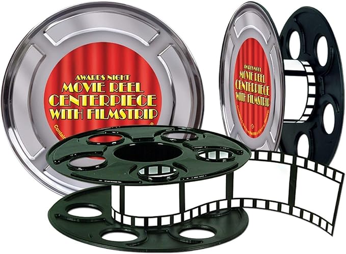 Movie Reel wFilmstrip Centerpiece (15' filmstrip included) Party Accessory (1 count) (1Pkg)