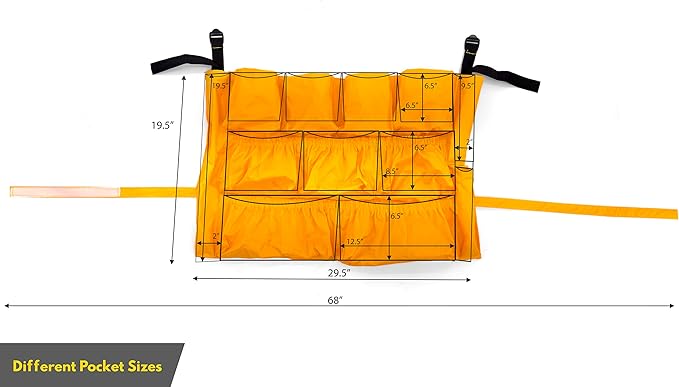 Trash Can Caddy Bag Fits 32-48 Gallon Can 12 Pockets Large Round and Square Trash Cans.