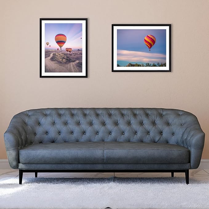 12x16 Picture Frame Wood Diamond Painting Frame 30x40cm Display 10x14 in / 25x35cm with Mat or 12 x 16 in / 30cm x 40cm Without Mat Diamond Art Frame Poster Photo Gallery Wall Frame - Set of 2 Black