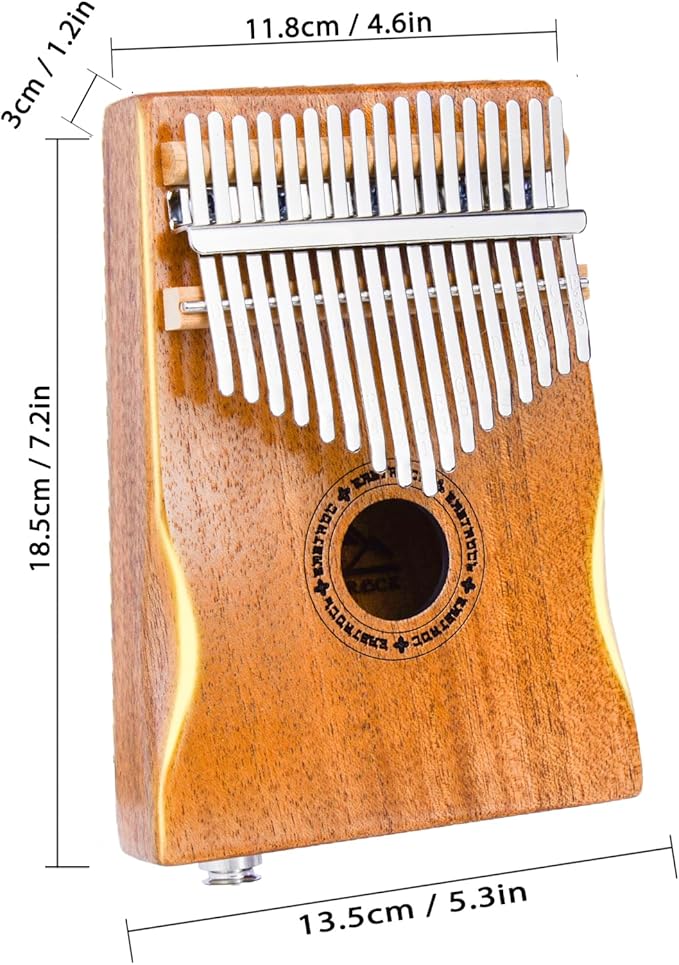 EASTROCK 17 Key Electric Kalimba Thumb Piano Built-in Pickup Professional Electric Kalimba Finger Piano for Kid Adults Beginners Professional (Mahogany Hand Rest EQ)