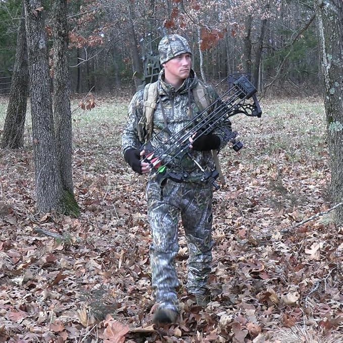 LOOGU Camo Beanie Hat for Hunting, Winter Skull Cap, Men's Cuffed Beanie with Fleece