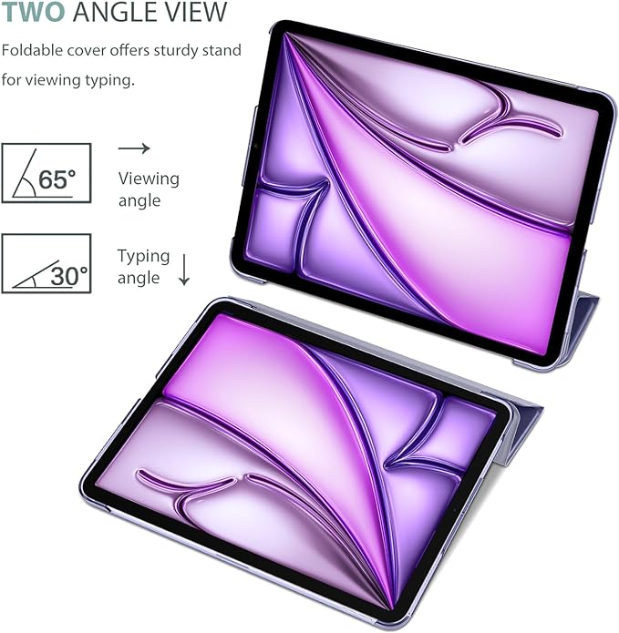 ProCase Smart Case for iPad Air 11-inch M3 M2 2025 202410.9 Air 5th 4th Generation 2022 2020, Protective Cover for Air 5 4 -Purple