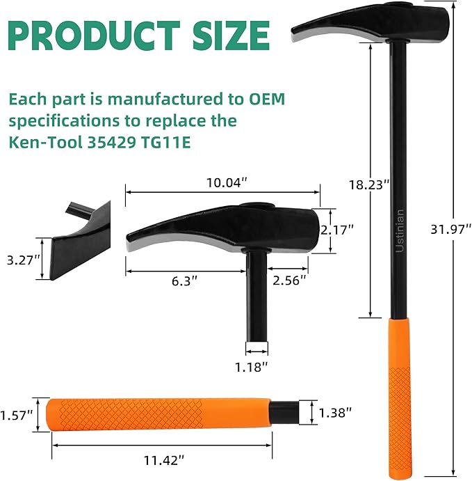 35429 Tire Hammer Tire Bead Breaker Tool, 32 Inch Duck Bill Bead Breaking Hammer For Tire Removal, Semi Truck Tire Changing Tools