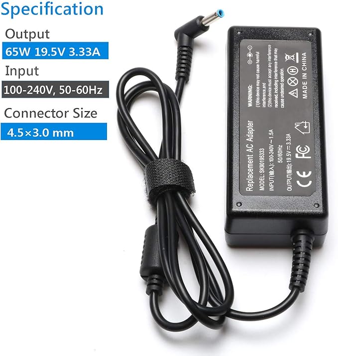 45W 65W Laptop Charger AC Adapter Power Suppy Cord for HP 15-AC 15-BS 15-CS 15-DB 15-F Series 15-ac121dx 15-bs234wm 15-bs015dx 15-ba079dx 15-ba009dx 15-cs3073cl 15-cs3153cl 15-db0015dx 15-db0031nr