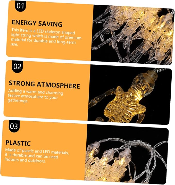 1pc Halloween Led Light String Hanging Lights for Unique Halloween Atmosphere Quality Material Easy to Install and Store