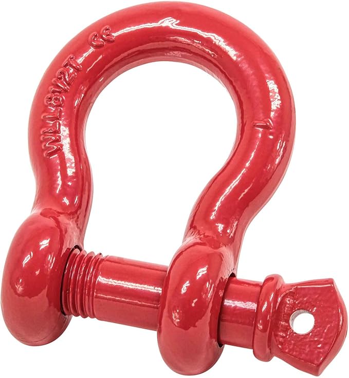 Mytee Products 1" Anchor Shackle Forged Carbon Steel wAlloy Screw Pin WLL 8.50 Tons (17,000 lbs) Double Rust Protection Heavy Duty D Ring Shackle for Towing, Rigging Vehicle Recovery (4 Pack)