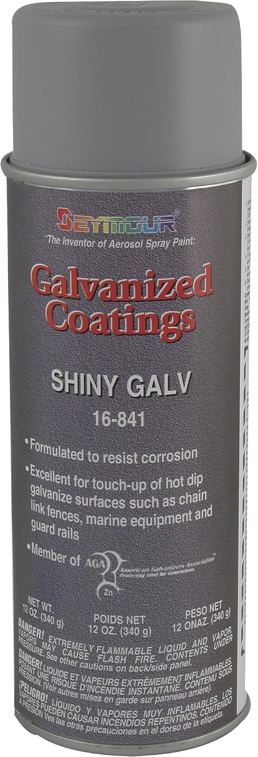 Seymour 16-841 Galvanized Coatings Spray Paint, Shiny