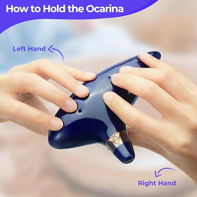Ohuhu Zelda Ocarina, 12 Hole Alto C Zelda Ocarinas Play by Link Triforce Gift for Zelda Fans with Display Stand