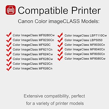 1 Pack 131H Cyan Toner Cartridge: Compatible 131H CRG131H Toner Cartridge Remanufactured Replacement for Canon Color Image Class MF8280Cw MF8230Cn MF620C Printer