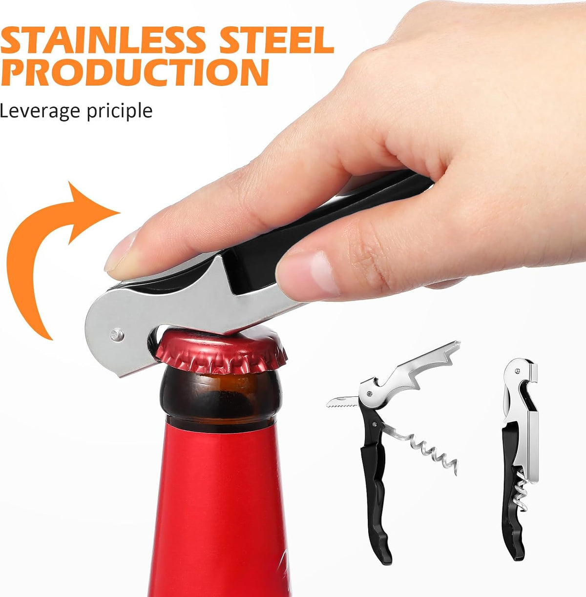 Honoson 40 Pcs Wine Opener Bulk Corkscrew Bottle Wine Key, Black, White Bottle Opener Waiter Metal Heavy Beer Corkscrew, Serrated Foil Cutter Key, for Servers Home Restaurants Bars Waiter Bartender