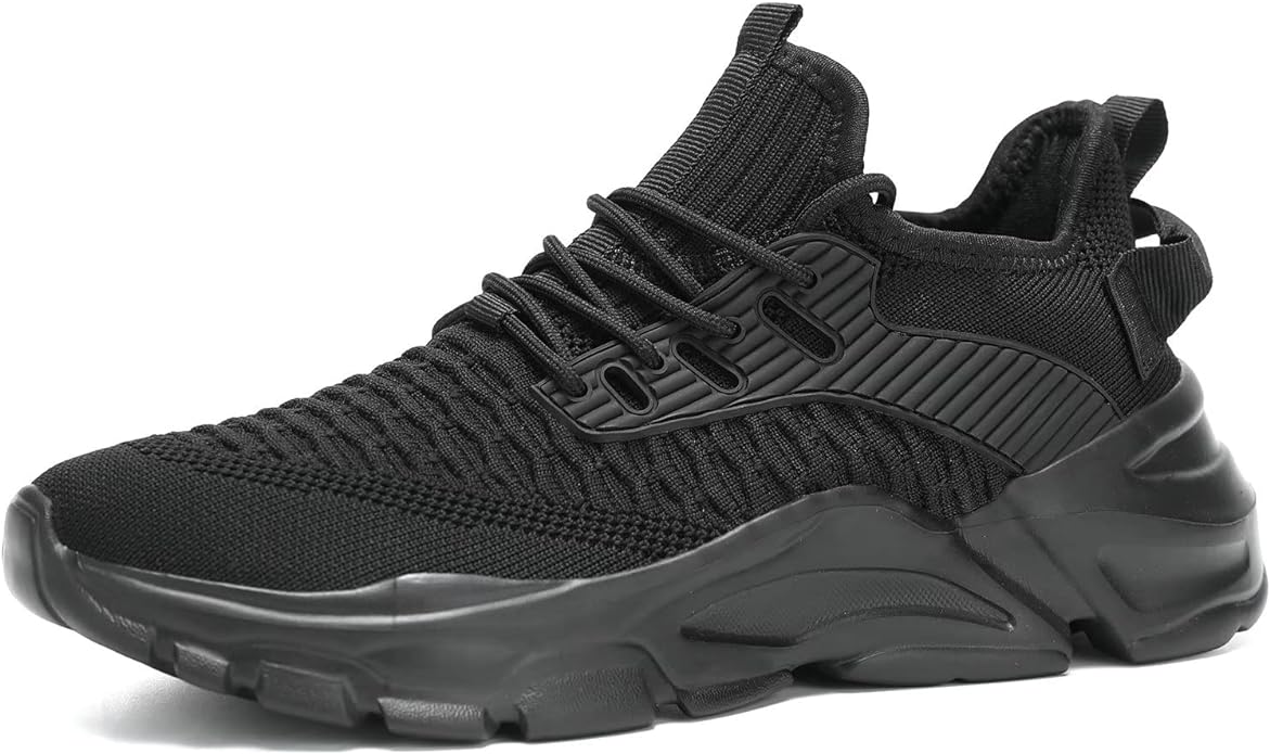 Men's Running Shoes, Non Slip, Breathable, Lightweight Fashion Sneakers, Slip Resistant Athletic Sports Walking Gym Work Shoes