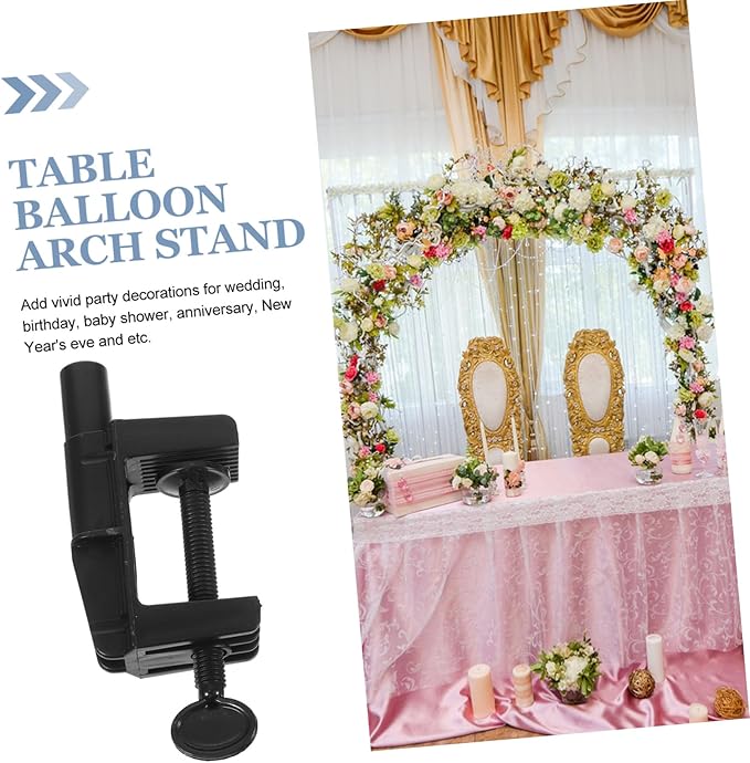 2pcs Removable Balloon Arch Support Kit Portable Tabletop Stand for Wedding Birthday and Party Decorations Stylish and Durable Clamp for Easy Assembly and Reuse