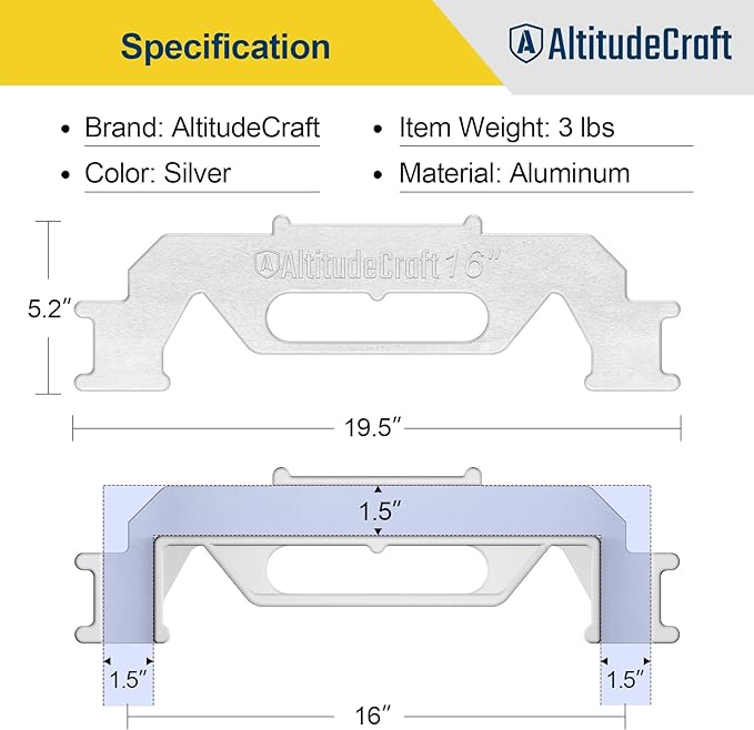 Framing Tools - 16 Framing Stud Layout Tool, Stud Framing Jig for 16 Inch On-Center Precision Wall Stud Framing Measurement (1-Piece)