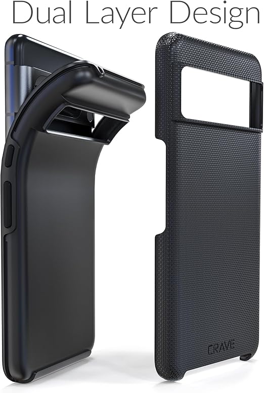 Crave Dual Guard for Google Pixel 8 Pro Case, Shockproof Protection Dual Layer Case for Google Pixel 8 Pro - Black