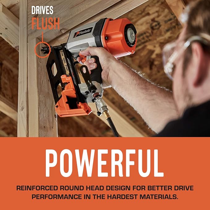 Paslode, Framing Nails, 650830, 30 Degree RounDrive Brite, 3 inch x.131 Gauge, Smooth, 2,500 per Box