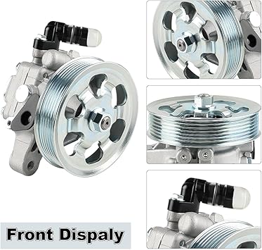 Power Steering Pump with Pulley Compatible with Honda CR-V 2.4L 2002 2005 to 2011, Acura RSX 2.0L 2002 to 2006, Acura TSX 2.4L 2006 to 2008, Honda Accord 2006 to 2007, Replacement for 21-5419