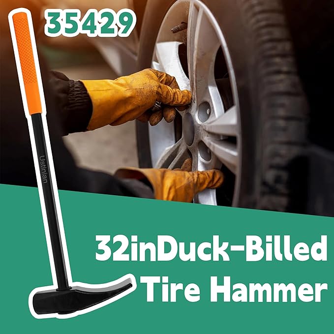 35429 Tire Hammer Tire Bead Breaker Tool, 32 Inch Duck Bill Bead Breaking Hammer For Tire Removal, Semi Truck Tire Changing Tools